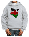 Kenya Flag Silhouette Youth Hoodie Pullover Sweatshirt-Youth Hoodie-TooLoud-Ash-XS-Davson Sales