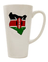 Kenyan Flag Silhouette Conical Latte Coffee Mug - Expertly Crafted Drinkware-Conical Latte Mug-TooLoud-White-Davson Sales