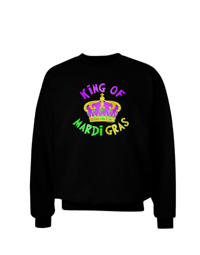 King Of Mardi Gras Adult Dark Sweatshirt-Sweatshirts-TooLoud-Black-Small-Davson Sales