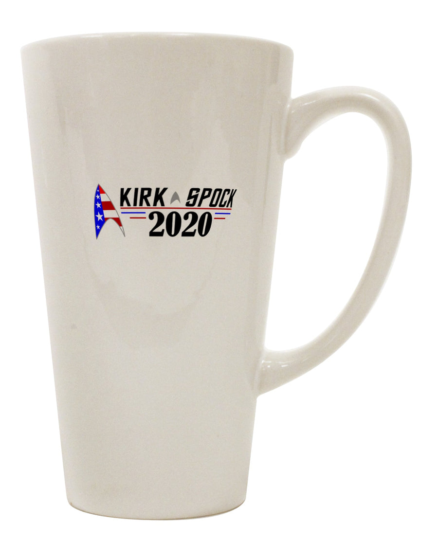 Kirk Spock 2020 Hilarious 16 Ounce Conical Latte Coffee Mug - Expertly Crafted by TooLoud-Conical Latte Mug-TooLoud-White-Davson Sales