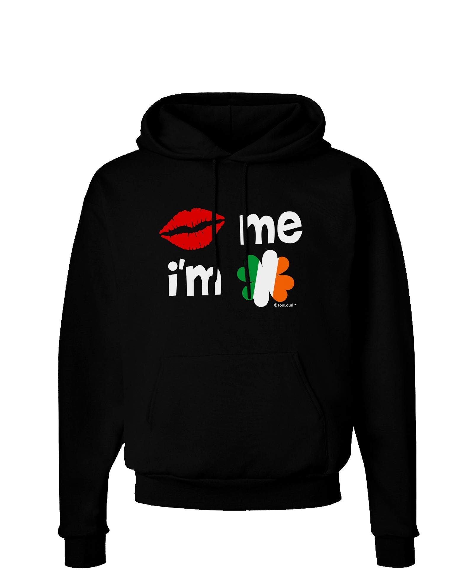 Kiss and Irish Flag Shamrock - Kiss Me I'm Irish Dark Hoodie Sweatshirt by TooLoud-Hoodie-TooLoud-Black-Small-Davson Sales