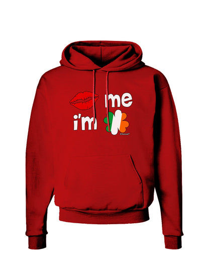 Kiss and Irish Flag Shamrock - Kiss Me I'm Irish Dark Hoodie Sweatshirt by TooLoud-Hoodie-TooLoud-Red-Small-Davson Sales