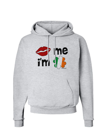 Kiss and Irish Flag Shamrock - Kiss Me I'm Irish Hoodie Sweatshirt by TooLoud-Hoodie-TooLoud-AshGray-Small-Davson Sales