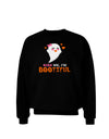 Kiss Me BOOtiful Ghost Orange Adult Dark Sweatshirt-Sweatshirts-TooLoud-Black-Small-Davson Sales