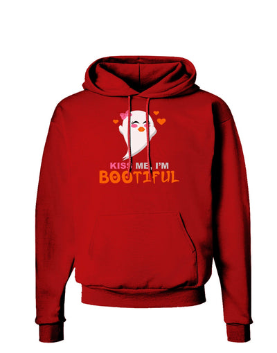 Kiss Me BOOtiful Ghost Orange Dark Hoodie Sweatshirt-Hoodie-TooLoud-Red-Small-Davson Sales