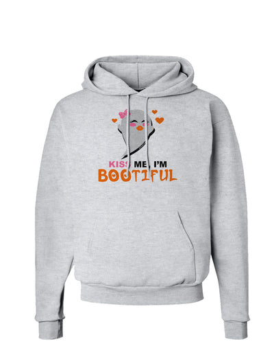 Kiss Me BOOtiful Ghost Orange Hoodie Sweatshirt-Hoodie-TooLoud-AshGray-Small-Davson Sales