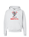 Kiss Me BOOtiful Ghost Red Hoodie Sweatshirt-Hoodie-TooLoud-White-Small-Davson Sales