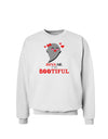 Kiss Me BOOtiful Ghost Red Sweatshirt-Sweatshirts-TooLoud-White-Small-Davson Sales