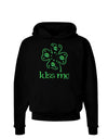 Kiss Me Clover Dark Hoodie Sweatshirt-Hoodie-TooLoud-Black-Small-Davson Sales