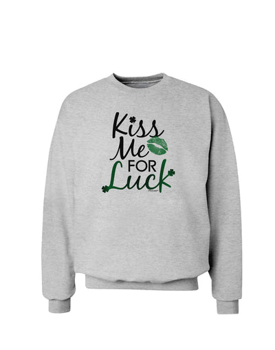 Kiss Me For Luck Sweatshirt-Sweatshirts-TooLoud-AshGray-Small-Davson Sales