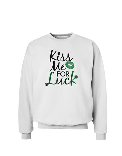 Kiss Me For Luck Sweatshirt-Sweatshirts-TooLoud-White-Small-Davson Sales