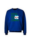Kiss Me I'm Chirish Adult Dark Sweatshirt by TooLoud-Sweatshirts-TooLoud-Deep-Royal-Blue-Small-Davson Sales
