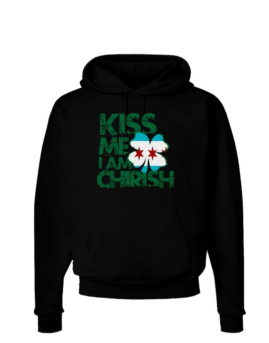 Kiss Me I'm Chirish Dark Hoodie Sweatshirt by TooLoud-Hoodie-TooLoud-Black-Small-Davson Sales