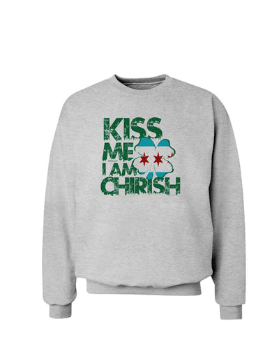 Kiss Me I'm Chirish Sweatshirt by TooLoud-Sweatshirts-TooLoud-AshGray-Small-Davson Sales
