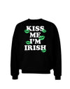 Kiss Me I'm Irish - Green Kisses Adult Dark Sweatshirt by TooLoud-Sweatshirts-TooLoud-Black-Small-Davson Sales