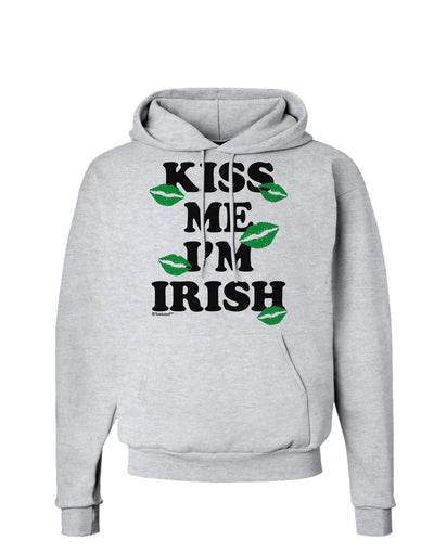 Kiss Me I'm Irish - Green Kisses Hoodie Sweatshirt by TooLoud-Hoodie-TooLoud-AshGray-Small-Davson Sales