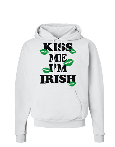 Kiss Me I'm Irish - Green Kisses Hoodie Sweatshirt by TooLoud-Hoodie-TooLoud-White-Small-Davson Sales