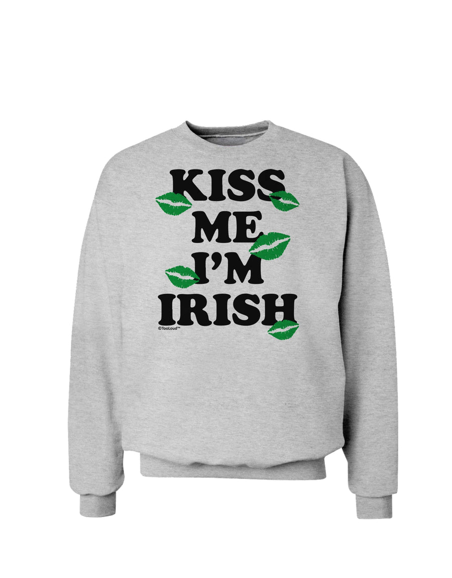 Kiss Me I'm Irish - Green Kisses Sweatshirt by TooLoud-Sweatshirts-TooLoud-White-Small-Davson Sales