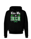 Kiss Me I'm Irish-ish Dark Hoodie Sweatshirt-Hoodie-TooLoud-Black-Small-Davson Sales