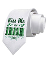 Kiss Me I'm Irish-ish Printed White Necktie