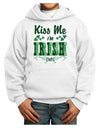 Kiss Me I'm Irish-ish Youth Hoodie Pullover Sweatshirt-Youth Hoodie-TooLoud-White-XS-Davson Sales