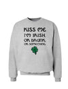 Kiss Me Im Irish or Drunk St. Patrick's Day Sweatshirt-Sweatshirts-TooLoud-Ash Gray-Small-Davson Sales