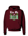 Kiss Me I'm Irish St Patricks Day Dark Hoodie Sweatshirt-Hoodie-TooLoud-Maroon-Small-Davson Sales