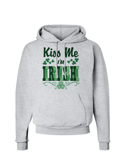 Kiss Me I'm Irish St Patricks Day Hoodie Sweatshirt-Hoodie-TooLoud-AshGray-Small-Davson Sales