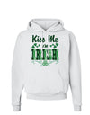 Kiss Me I'm Irish St Patricks Day Hoodie Sweatshirt-Hoodie-TooLoud-White-Small-Davson Sales