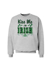 Kiss Me I'm Irish St Patricks Day Sweatshirt-Sweatshirts-TooLoud-AshGray-Small-Davson Sales