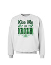 Kiss Me I'm Irish St Patricks Day Sweatshirt-Sweatshirts-TooLoud-White-Small-Davson Sales