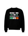 Kiss Me I'm Pretending to Be Irish Adult Dark Sweatshirt by TooLoud-Sweatshirts-TooLoud-Black-Small-Davson Sales