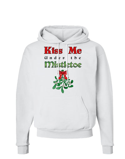 Kiss Me Under the Mistletoe Christmas Hoodie Sweatshirt-Hoodie-TooLoud-White-Small-Davson Sales