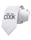 Kiss the Cook Grill Master - Text Printed White Necktie