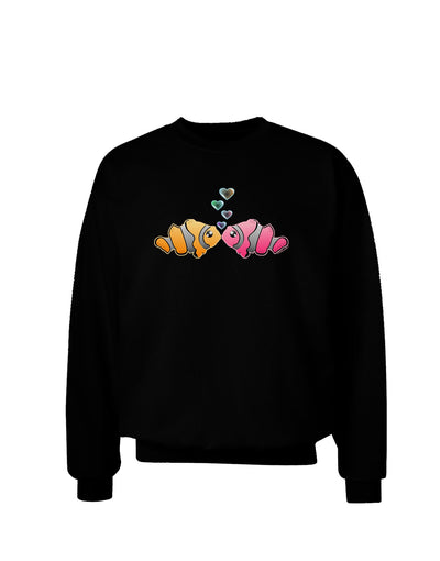 Kissy Clownfish Adult Dark Sweatshirt-Sweatshirts-TooLoud-Black-Small-Davson Sales