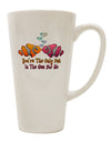 Kissy Clownfish Exclusive 16 Ounce Conical Latte Coffee Mug - Expertly Crafted Drinkware-Conical Latte Mug-TooLoud-White-Davson Sales