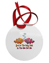 Kissy Clownfish Only Fish In The Sea Circular Metal Ornament-Ornament-TooLoud-White-Davson Sales