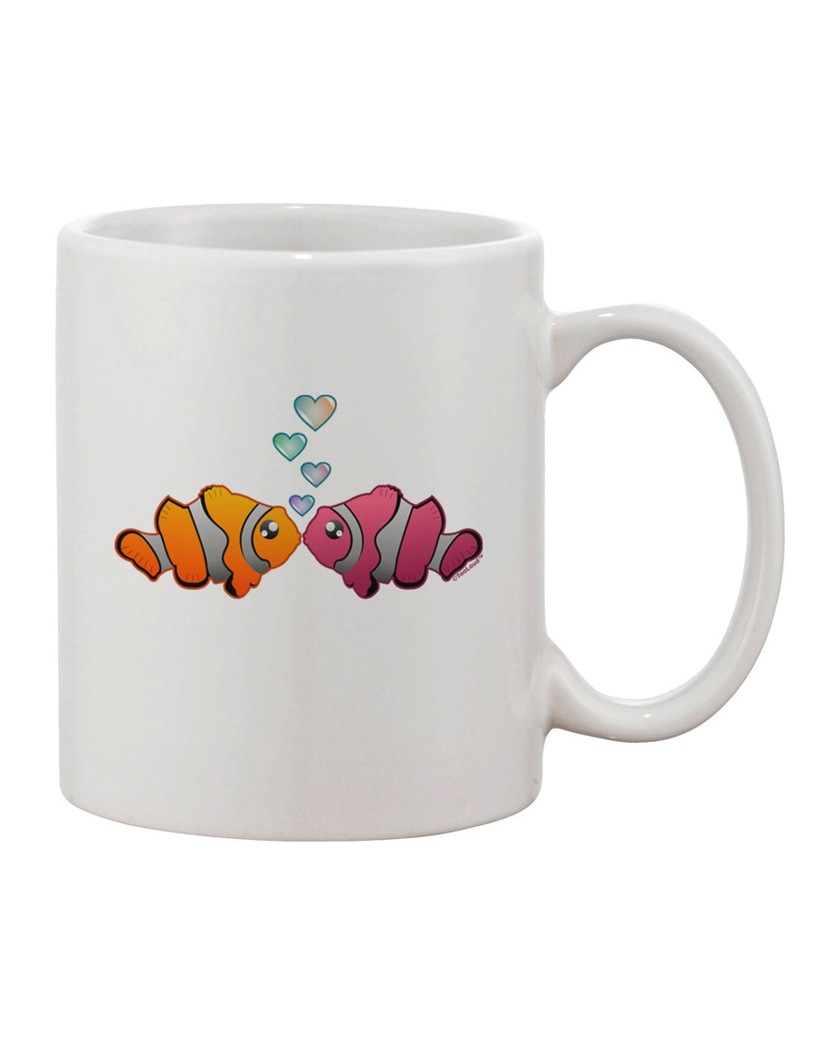 Kissy Clownfish Printed 11 oz Coffee Mug - Expertly Crafted Drinkware-11 OZ Coffee Mug-TooLoud-White-Davson Sales