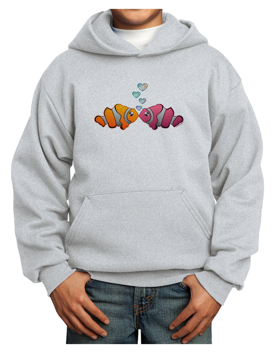 Kissy Clownfish Youth Hoodie Pullover Sweatshirt-Youth Hoodie-TooLoud-White-XS-Davson Sales