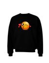 Kissy Face Emoji Adult Dark Sweatshirt-Sweatshirts-TooLoud-Black-Small-Davson Sales