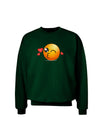 Kissy Face Emoji Adult Dark Sweatshirt-Sweatshirts-TooLoud-Deep-Forest-Green-Small-Davson Sales