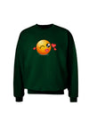 Kissy Face Emoji Girl Adult Dark Sweatshirt-Sweatshirts-TooLoud-Deep-Forest-Green-Small-Davson Sales