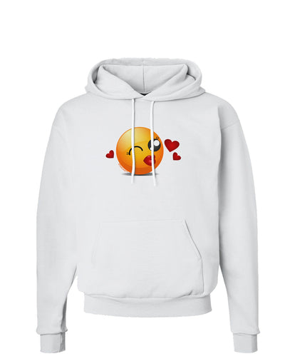 Kissy Face Emoji Girl Hoodie Sweatshirt-Hoodie-TooLoud-White-Small-Davson Sales