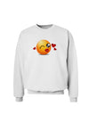 Kissy Face Emoji Girl Sweatshirt-Sweatshirts-TooLoud-White-Small-Davson Sales