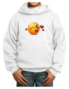 Kissy Face Emoji Girl Youth Hoodie Pullover Sweatshirt-Youth Hoodie-TooLoud-White-XS-Davson Sales