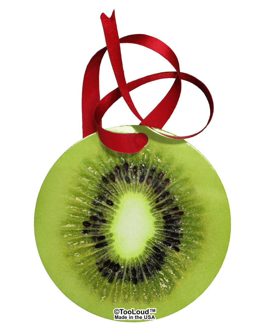 Kiwi Fruit Circular Metal Ornament All Over Print by TooLoud-Ornament-TooLoud-White-Davson Sales