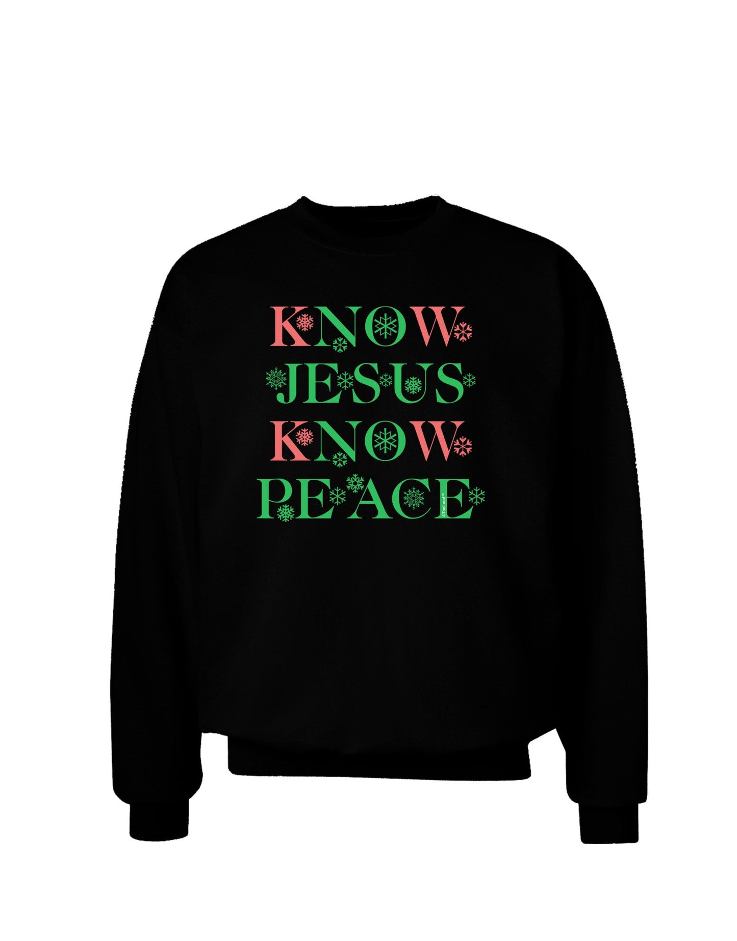 Know Jesus Know Peace Christmas Adult Dark Sweatshirt-Sweatshirts-TooLoud-Black-Small-Davson Sales
