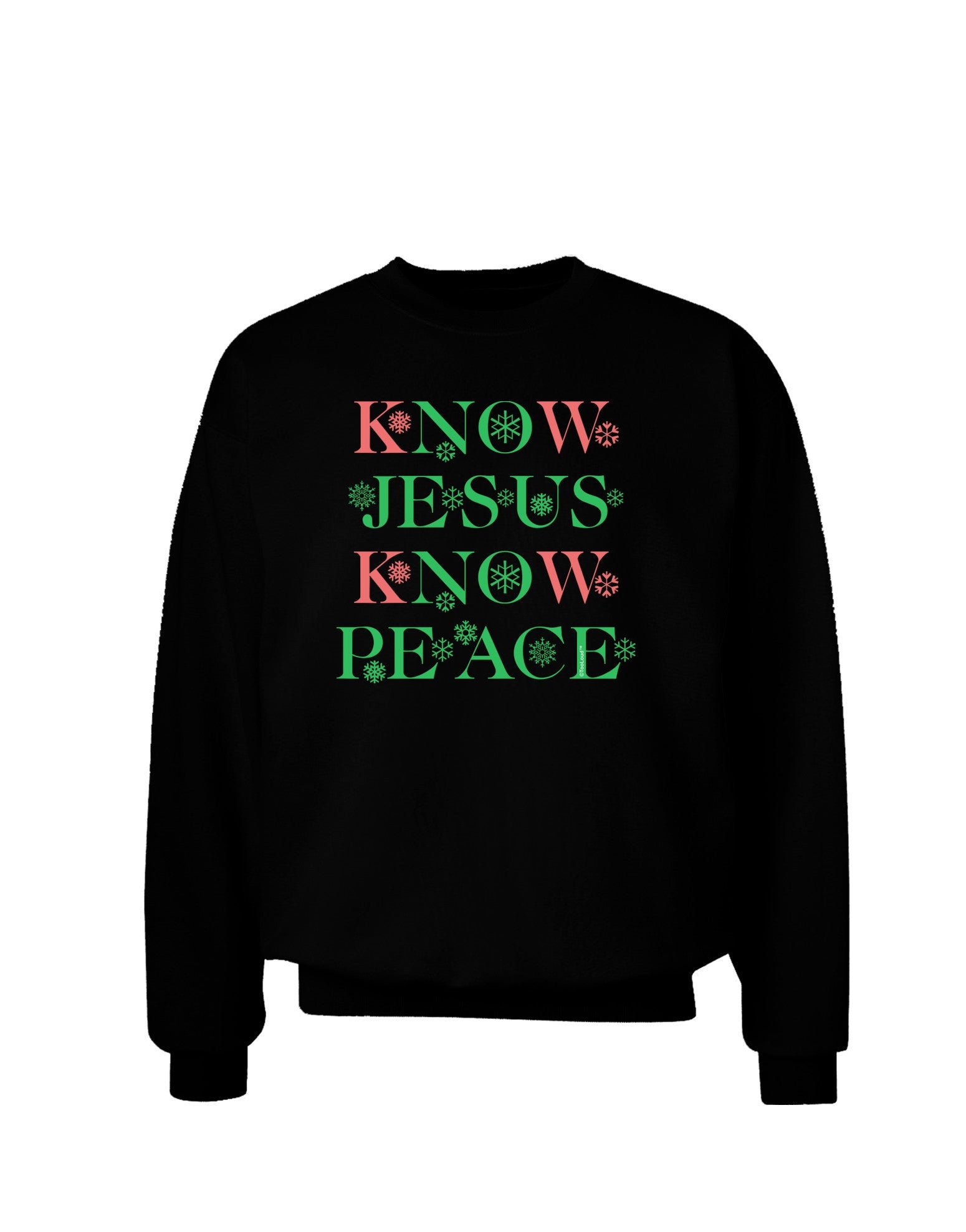 Know Jesus Know Peace Christmas Adult Dark Sweatshirt-Sweatshirts-TooLoud-Black-Small-Davson Sales
