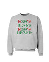 Know Jesus Know Peace Christmas Sweatshirt-Sweatshirts-TooLoud-AshGray-Small-Davson Sales