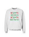 Know Jesus Know Peace Christmas Sweatshirt-Sweatshirts-TooLoud-White-Small-Davson Sales